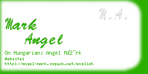 mark angel business card